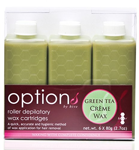 Hive 6pcs New Refill Roller Depilatory Roll on Wax Cartridges Green Tea Creme Wax 80g CODE: HOB6611