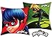 Produktbild ZAG Miraculous Ladybug und Cat Noir - Kissenbezug - 40x40 cm - tolle GEschenkidee für Kinder