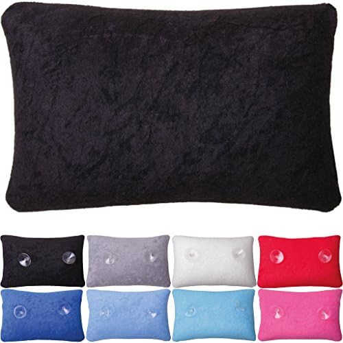 Bath Pillow Neck Relaxation Cushion with Suction Cup black