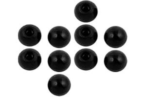 Othmro Lot de 10 boutons de levier à bille, filetage femelle M8 isolé, noir, 25 mm de diamètre en bakélite