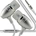 Produktbild ONX3 (Silver) Samsung Galaxy S8 Qualitäts-Aluminium In-Ohrhörer / Kopfhörer 3,5 mm Klinke mit Mikrofon und Ein / Aus-Taste