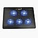 Produktbild focipow Laptop Cooling Pad Flüsterleiser Laptop Kühler mit 5 Ventilatoren, verstellbare Speed Light Gewicht Kühler