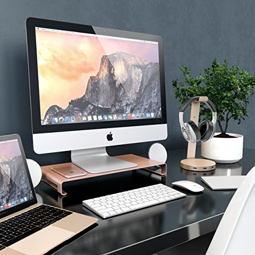 Satechi Qualitativ Hochwertiger Universaler Aluminium Monitorstand für PC, Laptop, iMac, MacBook (Rose Gold) - 5
