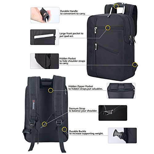 Soarpop Business Multifunktionsrucksack, 15,6 Zoll Laptop-Rucksack, Modischer Rucksack für Büro, Reisen, Freizeit - 4