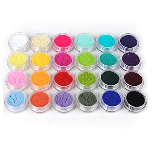 Fashion Gallery 24 Colour Velvet Flocking Powder Velvet Manicure Nail Art Polish Set