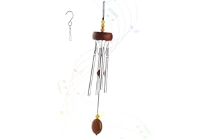 Hianjoo Dzwonki wietrzne do użytku na zewnątrz, mini metalowe dzwonki wietrzne, 4 cale ze stopu aluminium, do ogrodu, dekoracja domu, prezent