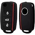 Happyit ABS Carbon Fiber Shell Siliconen Autosleutel Cover Case