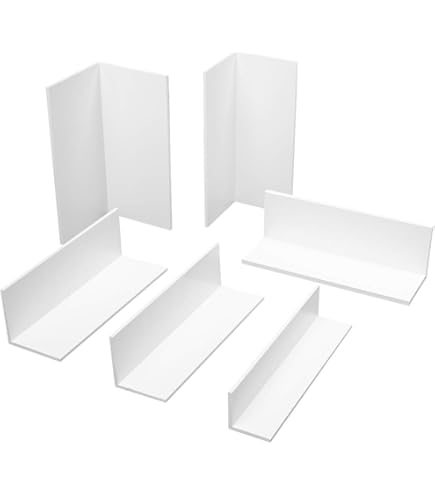 Alberts Profilo Angolare In PVC Bianco 1000x20x20 Mm - Angolare Plastica Per Fai Da Te E Artigianato - Foto 5