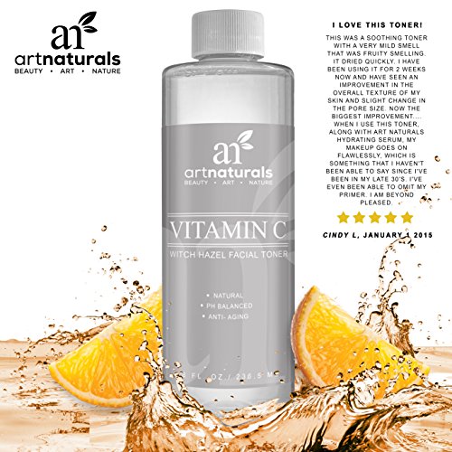 ArtNaturals Vitamin C Toner Gesichtswasser – 236 ml – mit Reinem Aloe Vera, Hamamelis, Vitamin C & E - 4