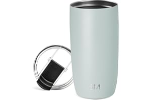 Simple Modern Travel Coffee Mug Tumbler with Flip Lid | Insulated Stainless Steel Iced Coffee Cup | Gifts for Women & Men | Voyager Collection | 470ml | Sea Glass Sage