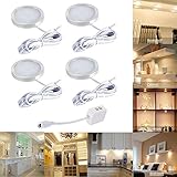 💡 Wide Range Anwendung: Große LED Puck Licht für Kleiderschrank, Küchenschränke, Schrank, Regal, Schrank, Bücherregal.