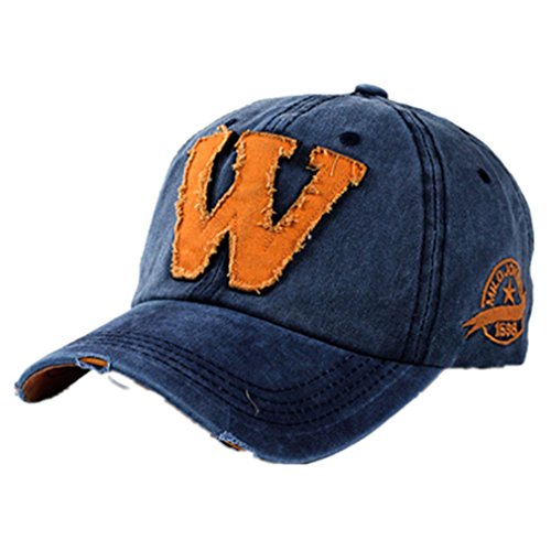 Ularma Moda unisex letra W Hockey béisbol gorras sombreros Hip Hop (Talla única, D)