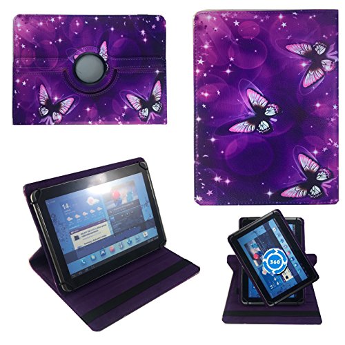 Lila Sterne 10 Zoll Tablet Tasche Schutz Hülle Stand Etui für Acer Iconia Tab 10 A3-A40 + Stift