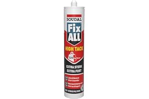 SOUDAL - Mastic colle MS polymère FIX ALL High Tack gris cartouche 290ml - 100270