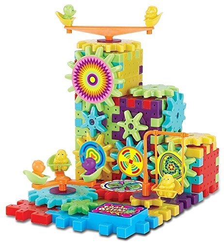OFKPO 81 Pièces de Blocs de Construction DIY Roue Dentée Puzzle 3D Motorisé Jeu de Construction Briques en Plastique Jouets Educatifs pour Enfants Cadeaux