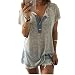 Produktbild LMNVP Damen T-Shirt / Bluse, loser Sitz, mit Knöpfen