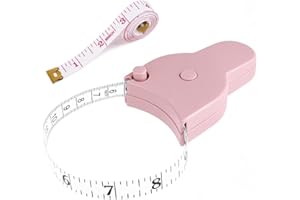 Senshuomy Dual Sided Body Waist Measuring Soft Tape,1PCS Measuring Tape for Body, Pocket Meter Tape Measure Retractable for Body Sewing Clothes Tailor 60 Inch / 150 cm(Pink)
