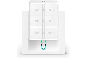 Tedeligo Kit interrupteur sans fil va et vient mini émetteur Radio Sans Fil 433 MHz interupteur sans fil 150 Mètres Plage De Contrôle 2200 Watt Commutateur sans fil Mobile (1 Interrupteur)