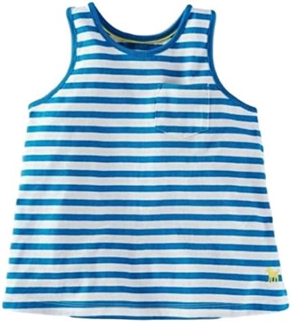 Ex Mini Boden Blue White Stripey Summer Vest Cami Tank Top 2-3 Years 11-12 Years (7-8 Years)