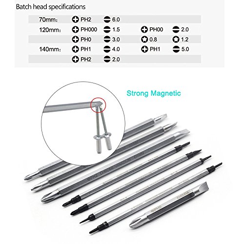 e-durable Magnetischer Schlitz & Phillips & Pentalobe-Schraubendreher Kit Multifunktions-Elektronik Schraube Treiber Repair Tools Set für Handy, Tablet, PC, MacBook und andere Haushaltsgeräte - 4