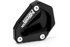 Modeer Kompatibel mit 1290 Super Adventure S 2021-2024 Motorrad CNC-Stütze Verlängerungsplatte Seitenständer Pad 1290 ADV 1290adv 1290S Zubehör (Schwarz)