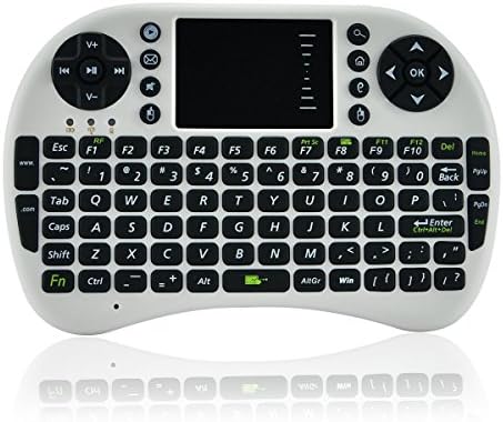 DoLotu Mini 2.4GHz Wireless Touchpad Keyboard with Mouse for PC, PAD, XBox 360, PS3, Google Android TV Box, HTPC, IPTV (I8, White)