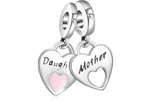 TCZNAF Amor Charms Abalorios Colgante de Cuentas Plata de Ley 925 Compatible con Europeo Pulsera Collar,Abalorios para mujer