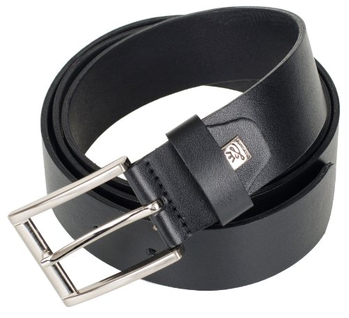 Preisvergleich Produktbild Lindenmann Herrengürtel 1000614 Leder 3,5cm breit schwarz 115cm