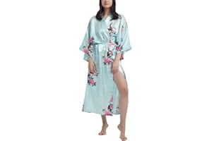 CUTESWAN Ladies Kimono Dressing Gowns Floral Kimono Robe Printed Cardigan for Women Wedding Bonding Party Pyjamas