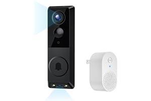 FISHBOT Security Video Doorbell, Dual Cameras with Delivery Guard, 1080p Full HD and Color Night Vision, Intelligent AI Detection, Two-Way Audio, 2.4GHz Wi-Fi Support, Cloud Storage (Sold seperately)