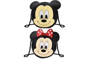 Babioms 2pcs Bolso Bandolera Dibujos Animados, Cartoon Bolso Cruzado, Bolso Bandolera para Niñas, Bolsos de Moda para Niñas de Día o de Viaje