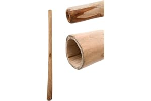 TERRÉ Didgeridoo aus Teakholz naturbelassen geölt Länge 100cm für Kinder & Anfänger geeignet vergleichbar mit Eukalyptus aber preiswerter klarer Ton Rissstabilität Weltmusik Aborigines Percussion