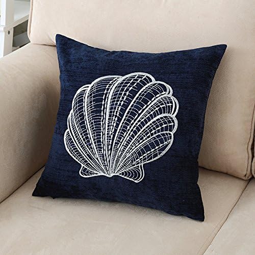 JinRou Casual fashion Sea shells of chemical fiber corduroy series Eastern Mediterranean-style sofa pillow cushions pillows auto bag 18*18 inches , conch