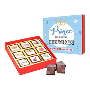 Chocoloony Prince Happy Birthday Chocolate Gift Box with Wishing Card Combo Gift Pack for Boy, Brother, Boyfriends and husband FEB