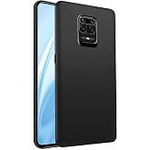 KZY İLETİŞİM Xiaomi Redmi Note 9s ile uyumlu Kapak Mat Siyah Silikon Lux Kılıf