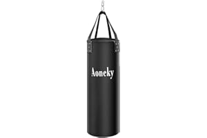 Aoneky Saco de Boxeo Colgante 1M / 1,8M - Saco Pesado de Boxeo con Gancho para Niños Adultos, Saco de MMA Muay Thai Kick Boxing, Sin Relleno