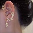 Boucles D'Oreilles Ear Climber Barres Dorées Géométriques Minimalistes - Yheakne