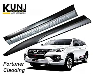 Kunj Autotech Car Side Cladding Beading for Mahindra Fortuner with 3M Adhesive Tape Set of 4 Pieces