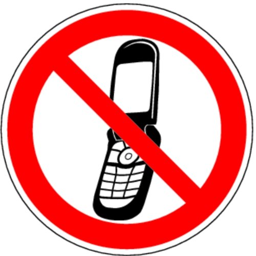 Preisvergleich Produktbild Aufkleber Foto-Handy benutzen verboten 300mm