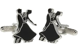 ONYX - ART LONDON Ballroom Dancers Dancing Cufflinks - Supplied in Onyx Art Cufflink Box