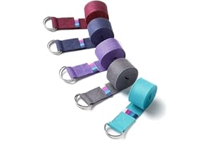 Yogamatters D-Ring Yoga Belt Strap - Organic Cotton, 2m | For Stretching and Improving Flexibility | Yoga Accessories & Equipment