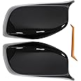 HouYeen Front Left and Right Side Wing Mirror Cover Caps Gloss Black for B-M-W 5 6 Series E60 E61 E63 E64 520d 530d 535d 540i 630i 635d