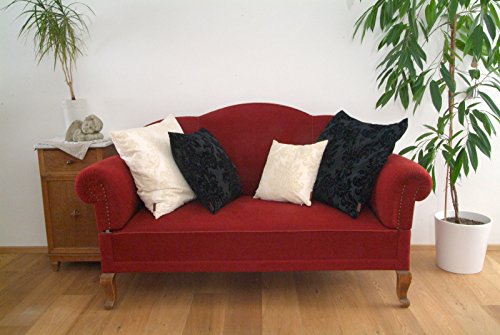 OPUS Kissenhülle 60 x 60 cm Taft Samt Flockdruck in 11 extravaganten Farben (70 Braun) 1 Stück - 5