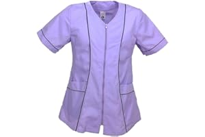 fratelliditalia.org Camice Casacca Estetista coiffeur Centre esthétique Massages Travail Zip Coton