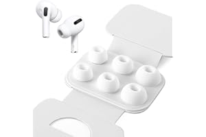 NUMLOT Auricolari di punte in silicone per Airpods Pro/Airpods Pro 2 in puro silicone,si adattano alla custodia di ricarica,sono comodi da indossare, morbidi inserti auricolari(S/M/L 3 Paia)(bianco)