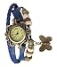 Xeno Analogue Butterfly Vintage Blue and Beige Dial Women