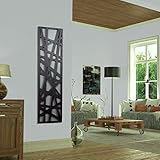 Fachhandelsqualität Szagato Wandgarderobe/Garderobe, Design Stripes, 140x40x2 cm, moonstone (Marke: Szagato, Made in Germany) (Kleiderständer Garderobenständer Wandpaneel Wanddeko Kleiderhaken Flurgarderobe)