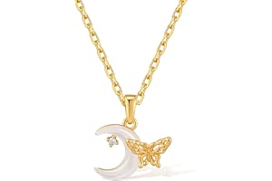 SEPTBIEN Pearl & Mother of Pearl Necklace 18K Gold Plated Heart Pendant Dainty Layering Choker for Women Jewellery Gift