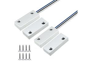 GUUZI 3 Hilos para N.O./N.C. Contacto de Puerta Enrollable Interruptor de Láminas Magnético Aplicaciones de Alarma MC-52