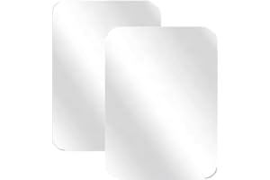 IHMEIJU Magnetischer Spindspiegel für Schulspind, rechteckig, klein, Echtglas, Spind, Zubehör, magnetischer Make-up-Spiegel für Mädchen, Badezimmer, Haushalt, Kühlschrank, Büroschrank, 10,2 x 15,2 cm, 2 Stück